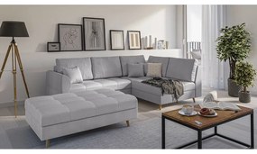 Сива табуретка за крака Ariella - Ropez