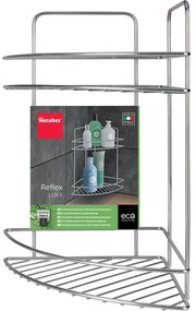 Стоманен рафт за баня в блестящо сребрист цвят Luxy – Metaltex