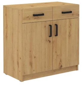 долен шкаф с чекмеджета MALITA, 80x80,5x43,5, дъб artisan