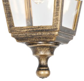 Класическа висяща лампа за външно осветление антично злато IP44 - Capital