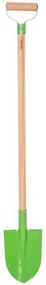 Bigjigs - Детска градинска лопата с дълга дръжка - Зелена