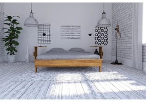 Дъбово двойно легло 200x200 cm Retro - The Beds