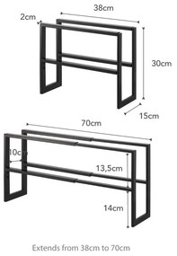 Черен рафт за обувки Line - YAMAZAKI