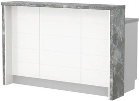 Островна кухненска пейка Hudson-Length: 150 cm.-White-Siena Marble