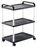 Количка на 3 нива 50x31.5x70см черна GX-032G