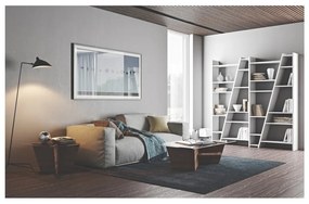 Бял шкаф за книги 190x195 cm Delta - TemaHome