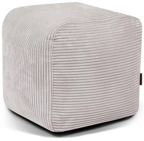 Светлосив пуф от рипсено кадифе Plus 50 Lounge – SLOWDOWN
