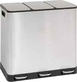 Кош за рециклиране 5five Ariane, Инокс, 3x18 l