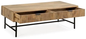 Масичка за кафе от масивно манго в естествен цвят 60x120 cm Mundra – MOME