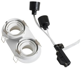 Комплект от 6 вградени спота бели GU10 35mm с наклон 2-Light - Installa