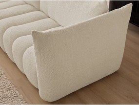 Бежов ъглов диван от прежда с примки от букле (ляв ъгъл) Azra – Bobochic Paris