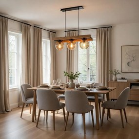 Пендел БРАВА, орех/мед, 3xE27