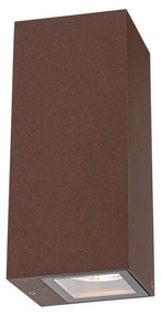Индустриален стенен аплик ръждясал кафяв 2-светлина AR70 IP54 - Baleno