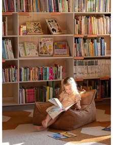 Кафяв детски пуф от рипсено кадифе Chair – Wigiwama