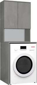Меламинови мебели за пералня Cozen в цвят сив бетон 65x60x178см.