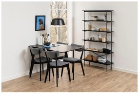 Черен стелаж от декор от ясен 94x172 cm Angus – Actona