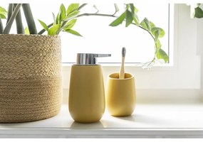 Жълта керамична чаша за четки за зъби Badi - Wenko