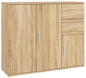 823272 vidaXL Бюфет, дъб сонома, 91x29,5x75 см, инженерно дърво