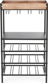 Черен метален шкаф за вино брой бутилки 15, 48,5x84,5x34 cm Isaac – Yes Everyday