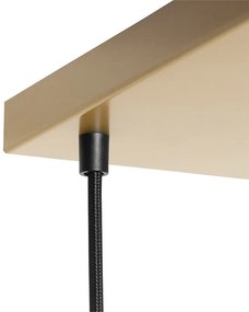 Висяща лампа месинг със синьо и зелено стъкло 8 лампи - Sandra