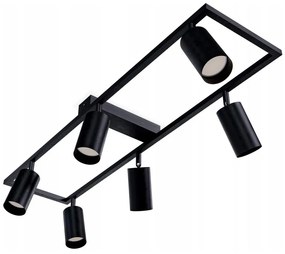 Точково осветително тяло 6xGU10/30W/230V черно