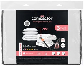Вакуумни подсилени текстилни кутии за съхранение на дрехи в комплект 3 бр. 45x65x15,5 cm Life – Compactor