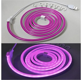 LED Гъвкав лента NEON LED/5V USB 1,8 м лилав