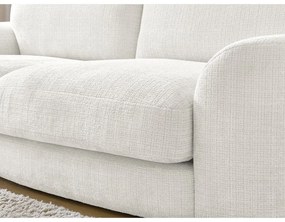 Бял шенилов ъглов диван (ляв ъгъл) Leonore – Bobochic Paris