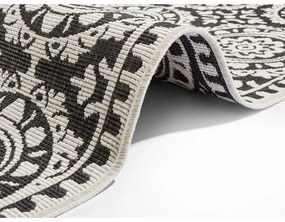 Черно-кремав килим за открито , 80 x 350 cm Jardin - NORTHRUGS