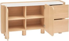 Скрин atmosphera Homelya, 2 врати, 2 чекмеджета, 160 cm, Хевея