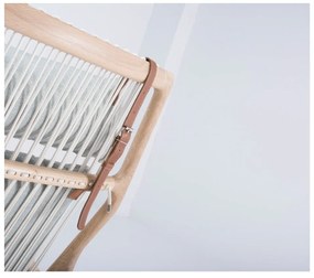 Фотьойл от дъбово дърво със синьо-сива текстилна седалка Dedo - Gazzda