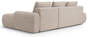 Светлокафяв сгъваем/с място за съхранение ъглов диван (десен ъгъл) Linz – Cosmopolitan Design