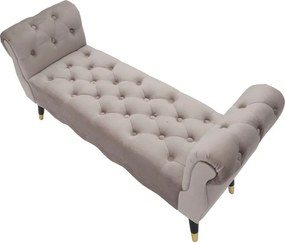 Кафяво-сива кадифена пейка Paris – Mauro Ferretti