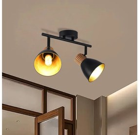 Brilagi - Спот осветително тяло ODENSE 2xE14/10W/230V каучукова дървесина/черно