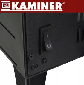 Електрическа камина KAMINER EMBEGO 2000W - свободностояща камина с вентилатор и 3D ефект на огъня