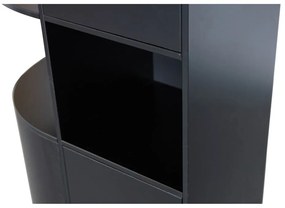 Черен модулен шкаф за книги от борова дървесина 78x210 cm Finca - WOOOD