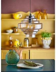 Кафяво висящо осветително тяло със стъклен абажур ø 27 cm Ilua – Bloomingville