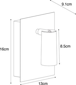 Модерна външна стенна лампа бяла с LED IP54 - Simon