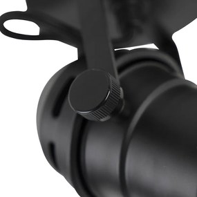 Индустриален прожектор черен въртящ се и наклоняващ се без абажур - Movie