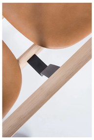 Пейка от дъбово дърво с кожена седалка Ava - Gazzda