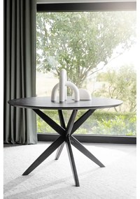 Кръгла маса за хранене с дъбов плот 120x120 cm Calverton - Rowico