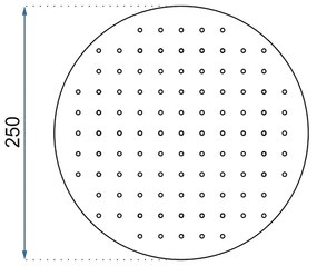 Дъждов душ Rea Black Matt 25cm