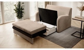 Светлокафяв кадифен сгъваем диван 130 cm Ario – ELTAP