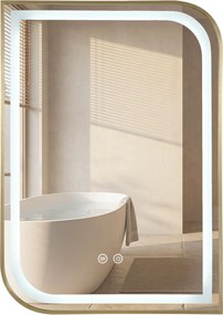 Огледало LED ZONE 80X60  GOLD BRUSH