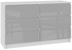 Скрин ARMARIA K160 6SZ, бял/гланц металик,, 160x77x40