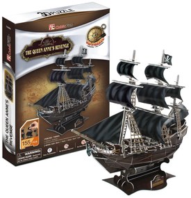 Cubic Fun - Пъзел 3D Кораб The Queen Anne's Revenge 155ч.