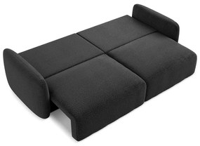 Черен разтегателен диван с място за съхранение 238 cm Kalena – Makamii