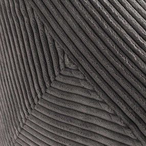 Тъмносив пуф от рипсено кадифе Tube – SLOWDOWN