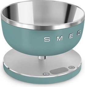 Кухненска везна Smeg Collezione KSC01EGMWW, До 5 кг/5 л, ТАРА, LED дисплей, Противоплъзгаща се основа, Автономия до 36 часа, Изумрудено зелен