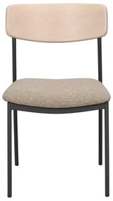 Трапезни столове в бежов и естествен цвят в комплект от 2 бр. Maymont – Rowico